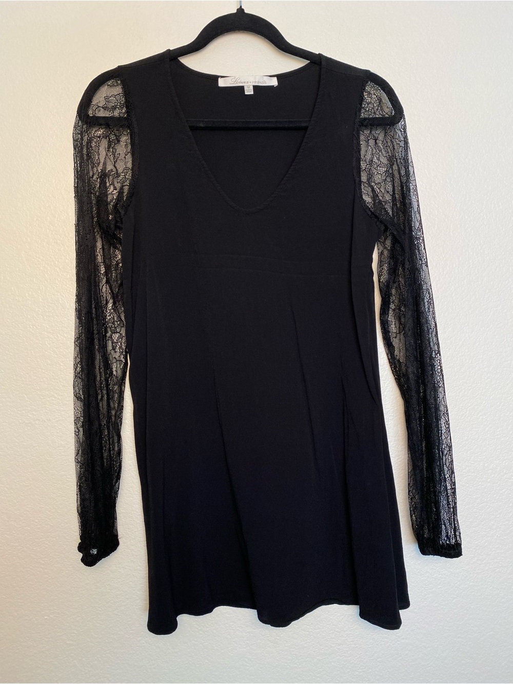 EUC Lovers + Friends Y2K Lace Sleeve Mini Dress – Size M